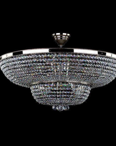 Elegante Deckenlampe mit Kristall und energiesparender LED-Technologie
